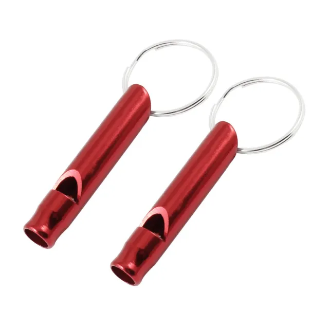 2x Mini silbato de seguridad para entrenamiento perro gato mascota rojo