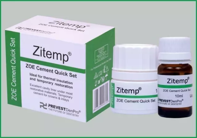 Prevest DenPro Zitemp Oxyde de Zinc Eugénol ZOE Ciment Quick Set -... 2