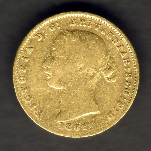 Australia.  1861 Sydney Mint - Half Sovereign..  aF/F - Trace Lustre 2
