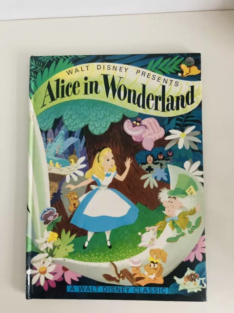 WALT DISNEY PRESENTS Alice in Wonderland Square Book vintage paperback ...