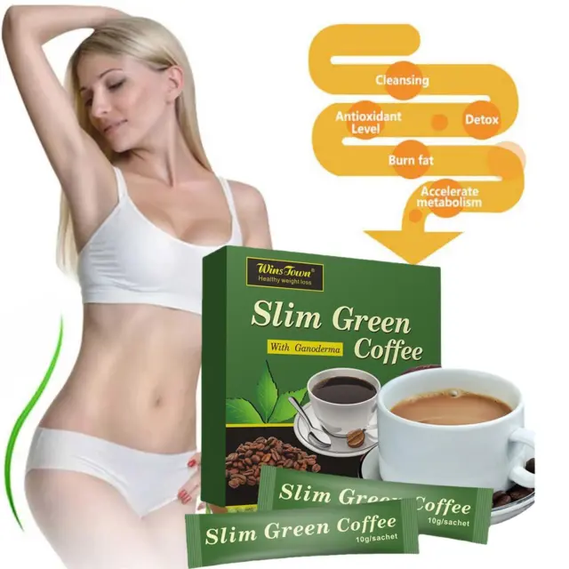 18Pcs Green Coffe  Green Slim Coffee with Ganoderma Control Weight-Loss SALE