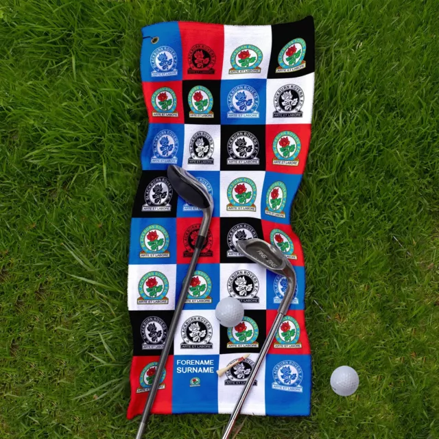 Blackburn Rovers FC Chequered - Officially Licensed Personalised Golf Towel