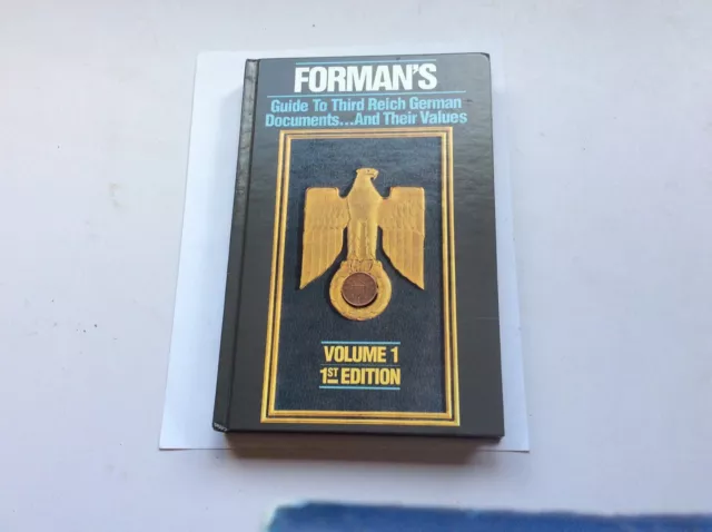 Book “ Formans Guide to German Third Reich Documents and Their Value “