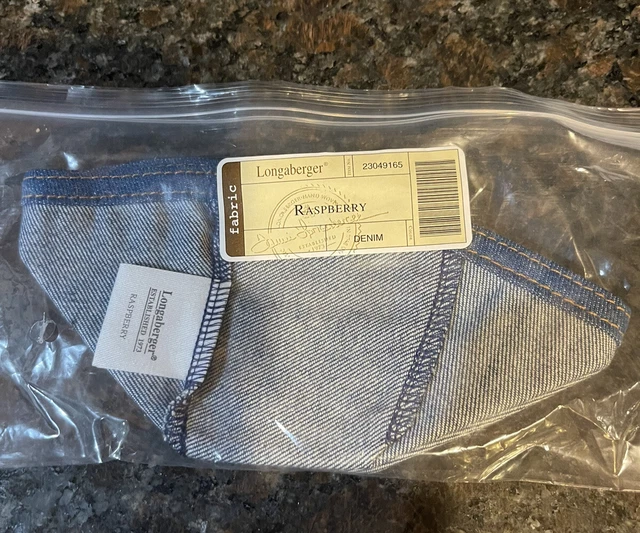 Longaberger Raspberry Basket Denim Liner Item #23049165 NEW