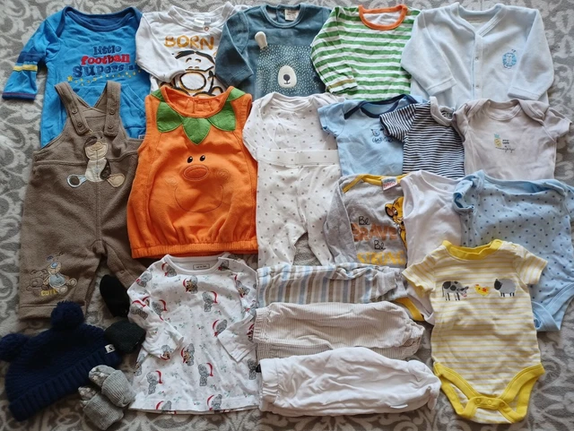Pacchetto di vestiti per bambini 0-3 mesi inc Zara TU George Next ecc autunno inverno