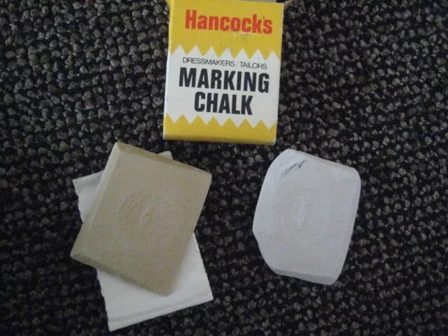 2 X TAILORS CHALK - vintage hancocks dressmakers tailors marking chalk in box