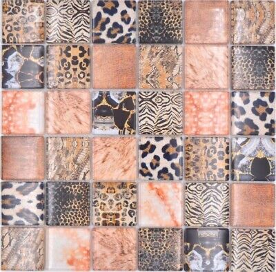 Braun Piastrelle Mosaico Traslucido Braun Cristallo Pietra Bagno Wc Cucina Parete 