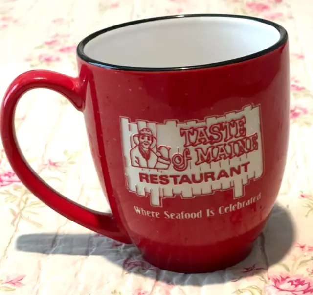 Vintage Taste Of Maine Restaurant Woolwich Red Coffee Tea Mug Cup