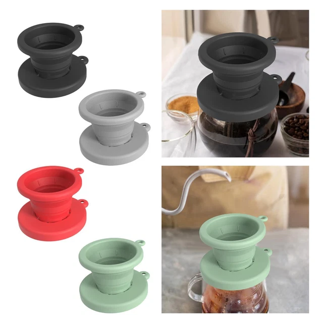 Goutteur Café Camping Mnueeop - Filtre Silicone Pliable Réutilisable