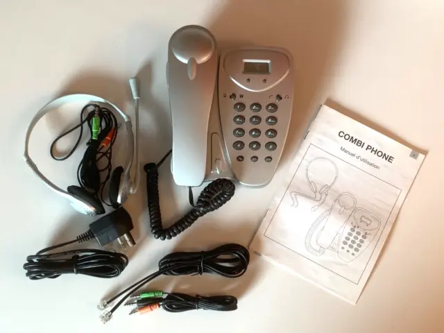 COMBI PHONE-TELEPHONE LIGNE FIXE à utiliser avec un combiné ou un casque / micro