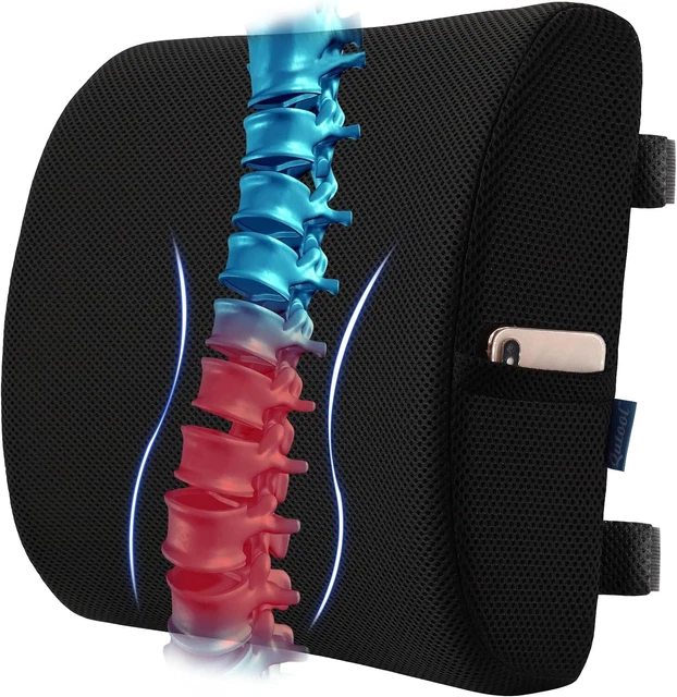 Cuscino di supporto lombare Qutool®, cuscino lombare sedia da ufficio, cuscino in memory foam,