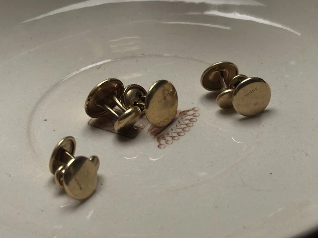 Vintage boutons de manchette plaque or - Objets divers (3192603