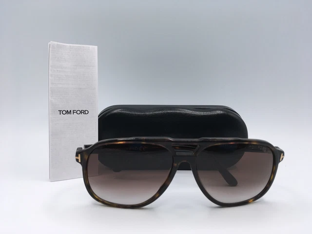 Tom Ford Raoul FT0753 Men's Dark Havana Frame Brown Lens Aviator Sunglasses