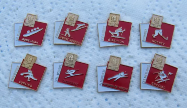 Lot De 8 Pin's Jeux Olympiques Albertville