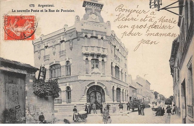 95-AM22685.Argenteuil.N°175.New post office and rue de Pontoise