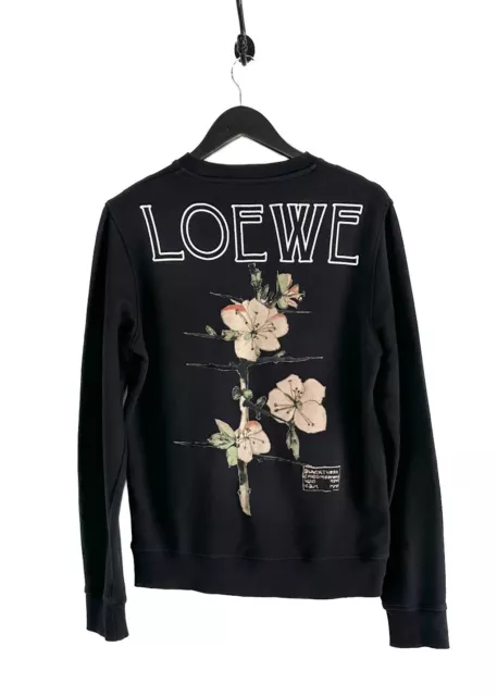 LOEWE X Mackintosh 2018 Black Botanical Printed Loopback Sweatshirt - SMALL