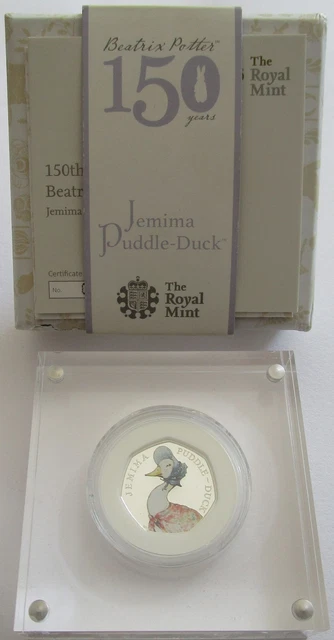 United Kingdom 50 Pence 2016 Beatrix Potter Jemima Puddle-Duck Silver Proof