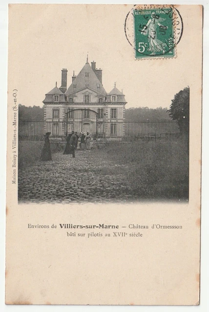 VILLIERS SUR MARNE - Val de Marne - CPA 94 Chateau d'Ormesson built on stilts