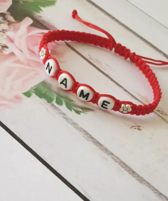 Personalised Girls Boys Friendship Bracelet Make Any Name Choice Letter