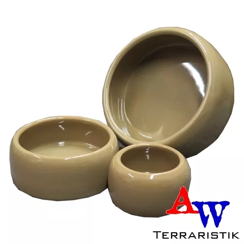 Keramik Futtertrog - taupe - Futternapf - Napf Größen 125, 250, 500ml