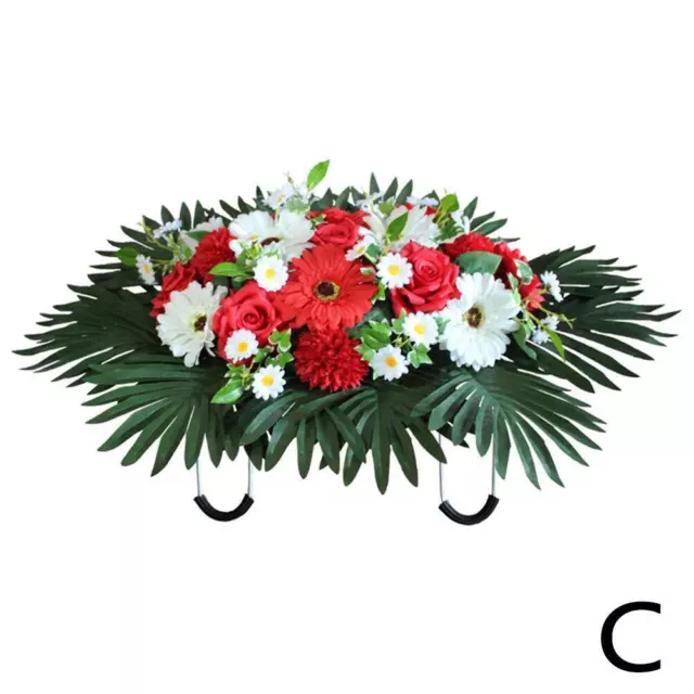 Christmas Cemetery Flowers For Grave Red Poinsettia Bouquet R5I5 Q6C9