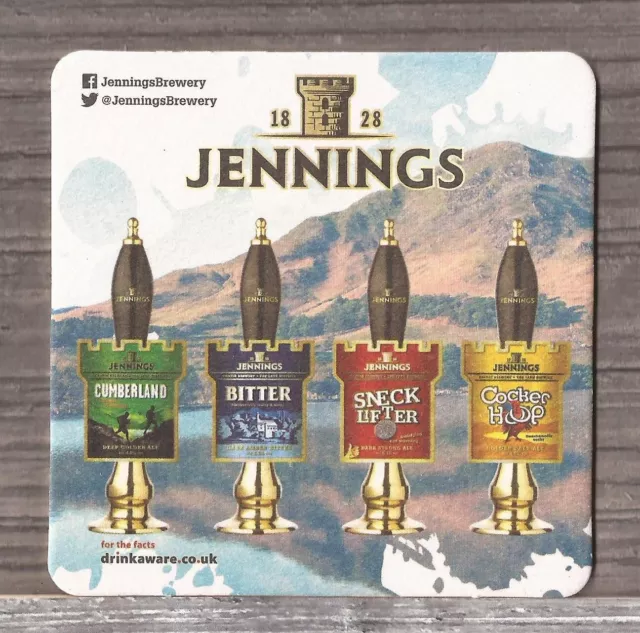 Jennings Brewery Pure Lake District Beer Coaster-Cockermouth United Kingdom-S304