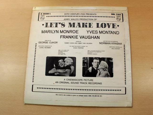 Let's Make Love/1960 Philips Soundtrack LP/Marilyn Monroe/Frankie Vaughan 2