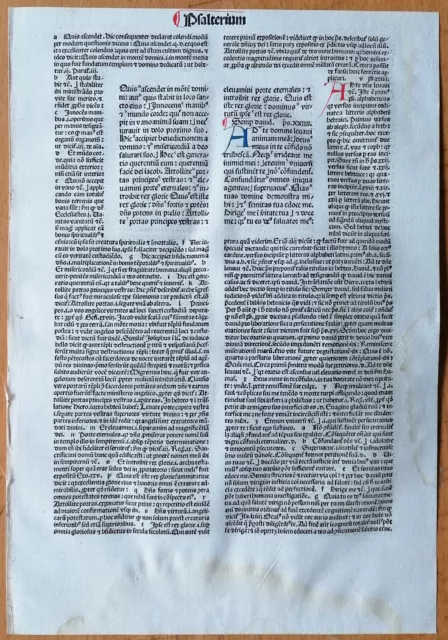 Original Inkunabel Biblia Latina Psalterium Venedig Renner - 1482