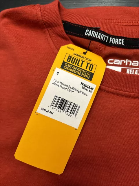 CARHARTT MEN'S FORCE Relaxed Fit Midweight Short-Sleeve Pocket T-Shirt ...