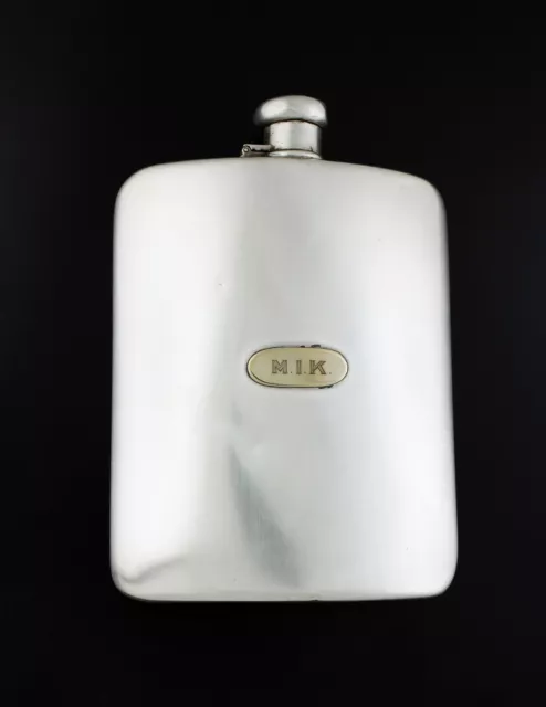 Antique 1919 Tiffany & Co #19570 Sterling Silver 2 Gills Hip Flask With Monogram