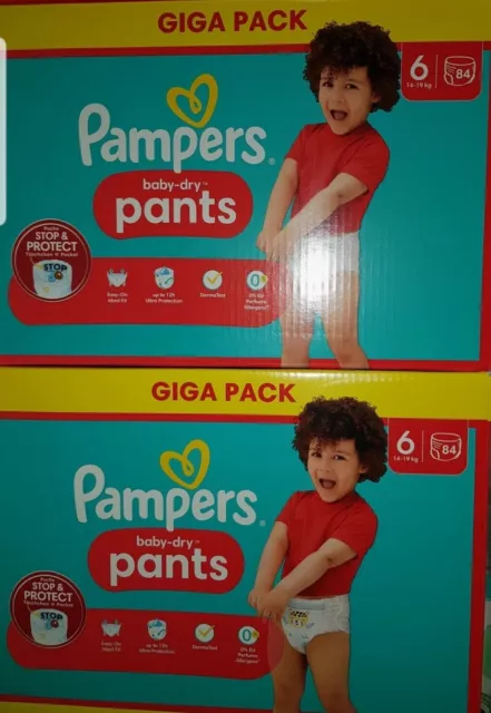 Couche Mega Pack pampers Baby-dry Nappy Pants Taille 4 de 84