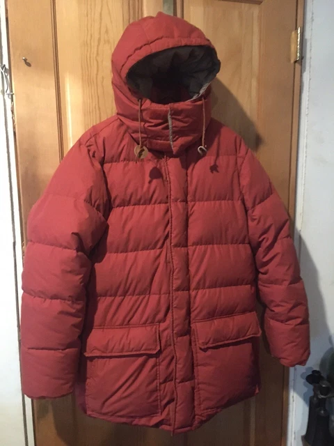 VTG 70s EMS EASTERN MOUNTAIN SPORTS BIG DOWN PUFFER JACKET M HOOD STORM FRONT