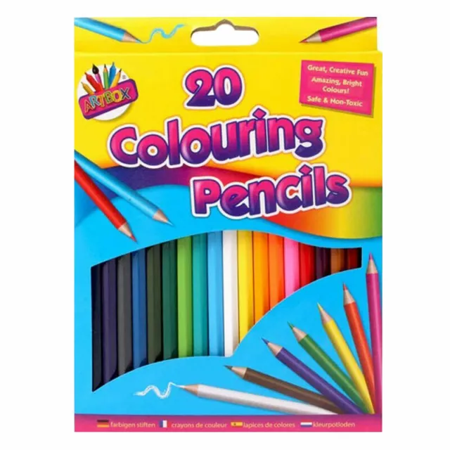 Tallon Artbox Pack Of 20 Colouring Pencils Assorted Colours Art & Drawing Colour