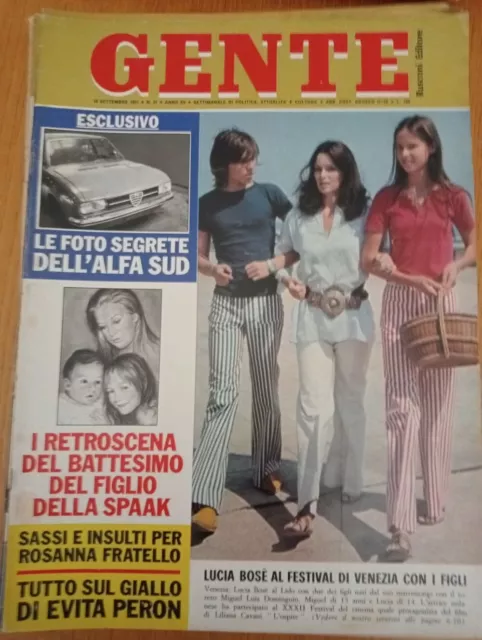 GENTE n. 3/1971 - MIGUEL BOSè - ROSANNA FRATELLO - JOHNNY DORELLI - MINA MAZZINI