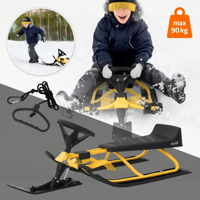 KHW Lenkschlitten Snow Future, Sportschlitten Kunststoff Rodel
