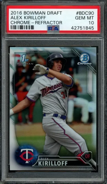 2016 Bowman Draft Alex Kirilloff RC REF #BDC90 I PSA 10 GEM MINT