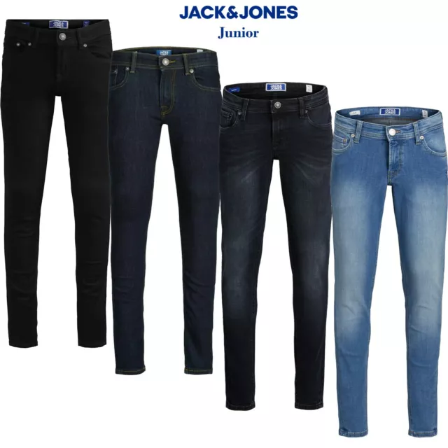 Jack & Jones Boys Skinny Jeans Age 8-16 Stretch Denim Kids Junior Casual Pants