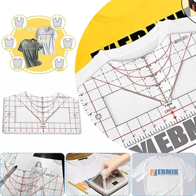 Tshirt Ruler Guide Alignment Tool T-shirt Center Design Heat Press Vinyl  Measure