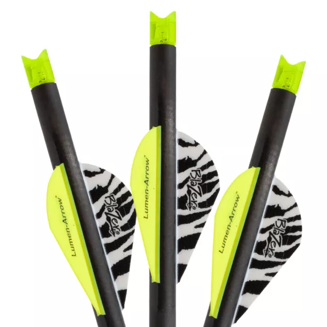 Burt Coyote Lumenok 20" Carbon Bolt Green Crescent End 3pk 00310 BECC3G Crossbow