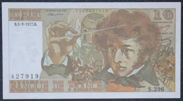 France - Francia - Billet de 10 Francs Berlioz du 3/3/1977 TTB+ / VF+