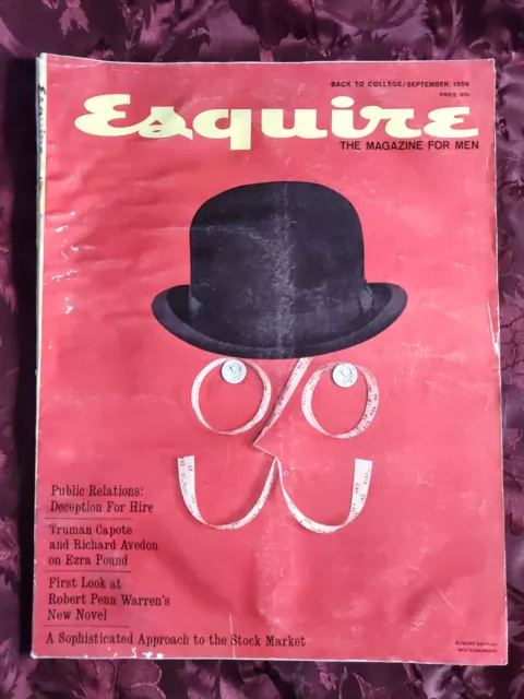 ESQUIRE Septiembre 1959 Gina Lollobrigida Recital de Danza Ezra Pound Danilo Dolci