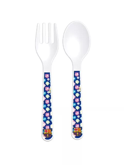 Set 2 Cubiertos Plástico F.c.barcelona (8260)