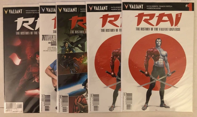 Rai The History of the Valiant Universe #1 A B, 1 in 20 Bloodshot Movie Valiant