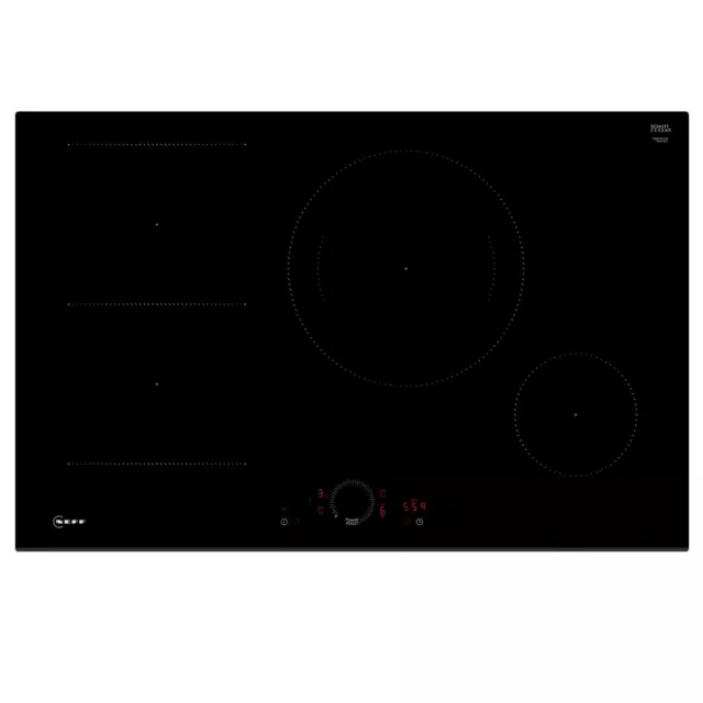 neff table de cuisson induction 80cm 4 feux 7400w noir T58FHS1L0