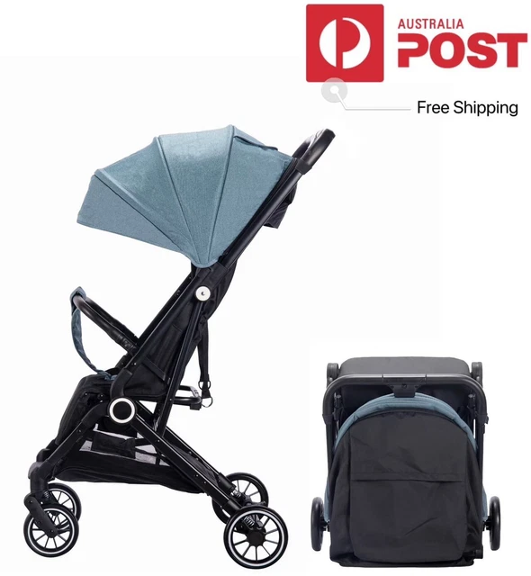 Blue Lightweight, Compact Foldable Travel Pram Stroller - U1