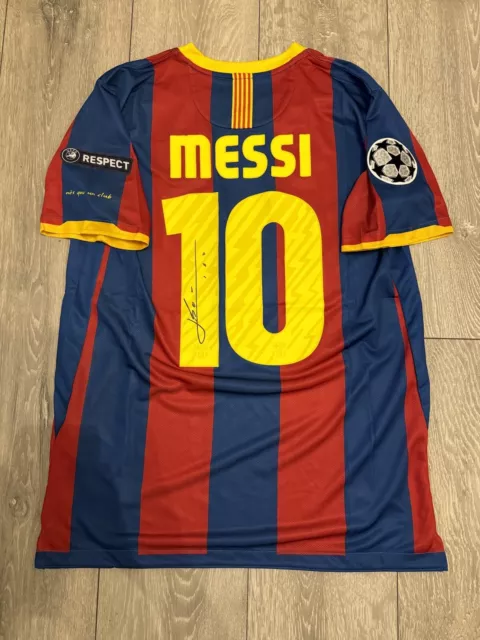 Lionel Messi Signed Barcelona Shirt 2011 Champions League With Certificate COA