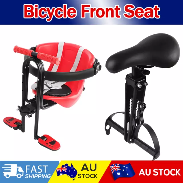 Front Mounted Child Bike Seat with Handrail Kids Seat Bicycle Detachable Armrest