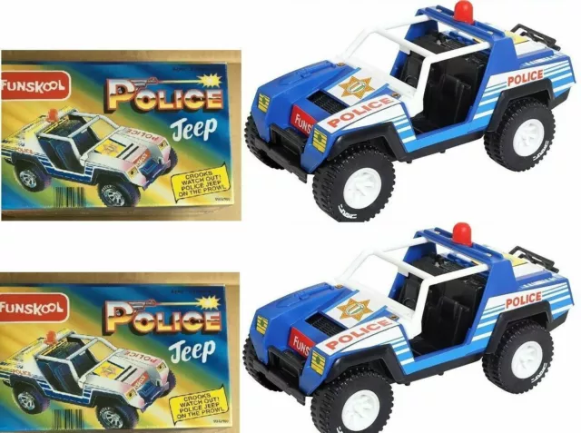 2 piezas X Funskool Giggles POLICE JEEP Juguete para niños Multi Color Edad...