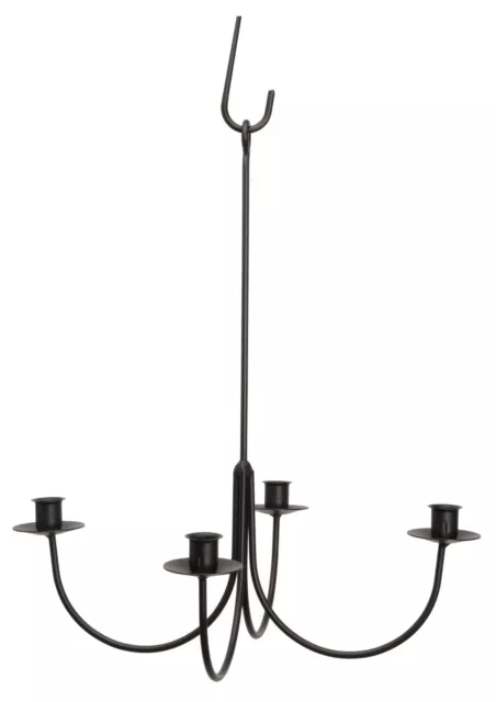 4 ARM WROUGHT IRON CANDLE CHANDELIER Amish Handmade Country Candelabra USA