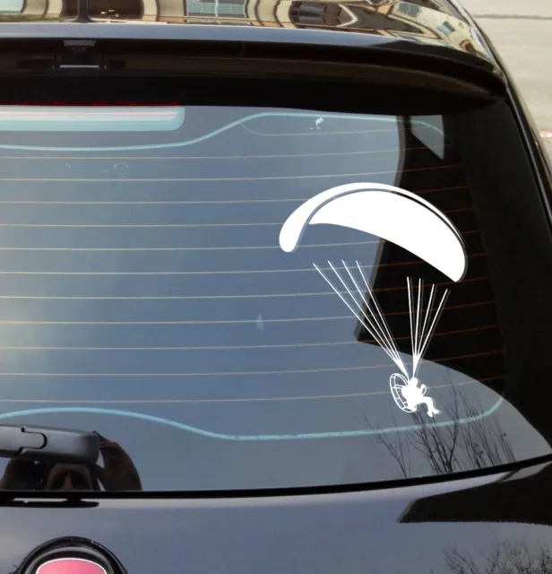 2 X PARAMOTOR  PPG PARAGLIDER FOOT LAUNCH VINYL  DECAL STICKER Made in the USA.